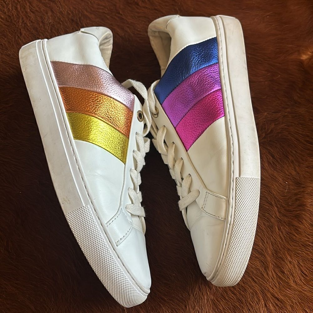 Kurt Geiger London Lane Rainbow Multi/Other Leather Sneakers Size 40 - Picture 6 of 13